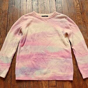 Wool-Rabbit Hair Blend Sweater in Pretty Pastel Colors Gradients